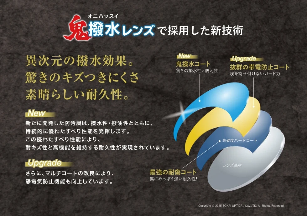 愛眼の『鬼撥水レンズ』とは？