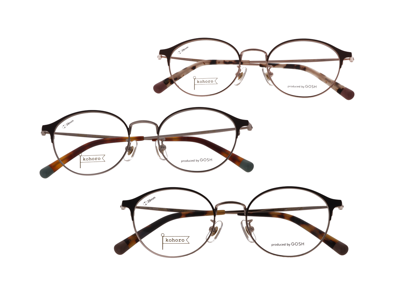 アクセサリー感覚で掛けても眺めても楽しめる「色遊び」をメインコンセプトに、トレンドに合わせたメガネフレーム