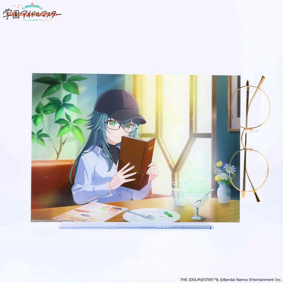 月村手毬モデルのオリジナル【アクリル眼鏡スタンド】素材：アクリル をお選びいただけます。イドルマスター』オリジナル眼鏡ケース
