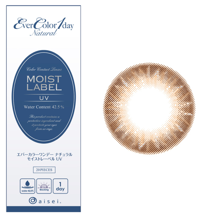 Ever Color 1day Natural MOIST LABEL UV　エバーカラーワンデー ナチュラル モイストレーベル UV　イノセントグラム　レンズデザイン