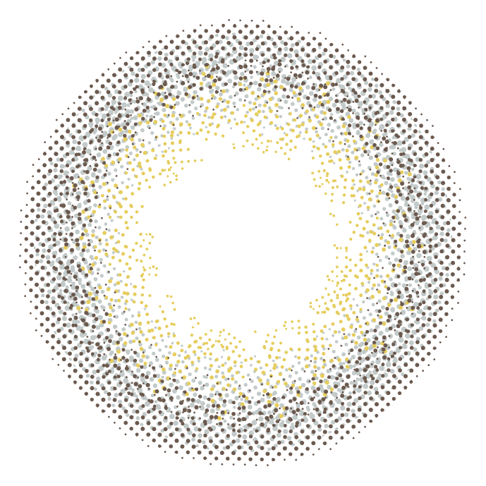 アイジェニック ハイカラーシリーズ　度なし　ヘイジーウォーター　レンズデザイン