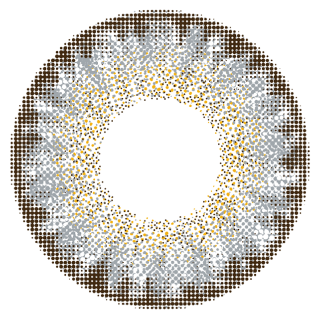 colors 1dカラーズワンデー　ハーフグレーゴールド　レンズデザイン